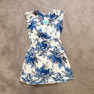 41 Hawthorn Kids Dress with Blue Floral Pattern